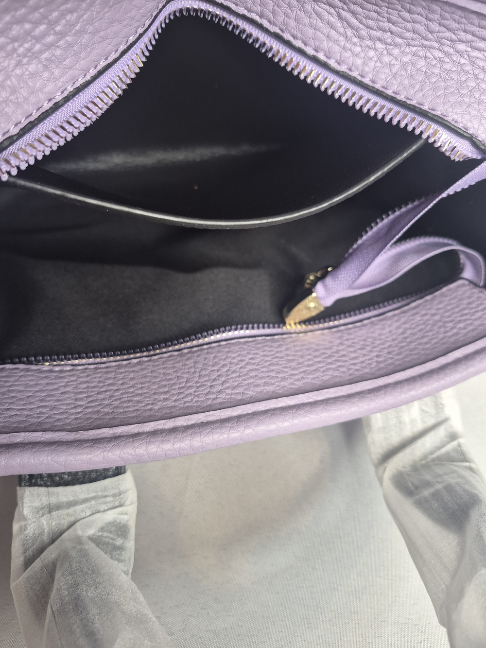 Fashion Lavender & Black Tote Bag NWOT - Picture 12 of 12